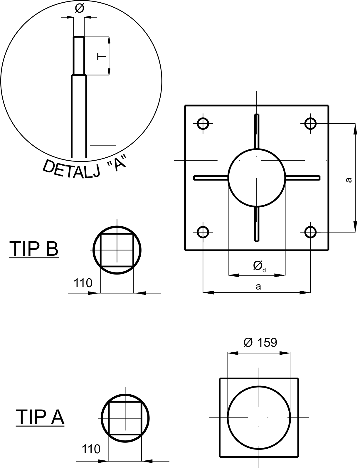 SEGMENTNI CEVNI - ČELIČNI STUBOVI