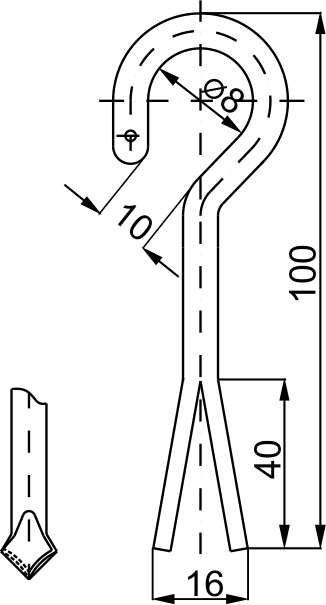 PSK 9/150 NOSAČ PROLAZNI ZA ZID