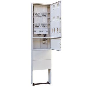 SLOBODNOSTOJEĆI UZEMNI MERNO-RAZVODNI ORMAN OD POLIESTERA SA KPK-om MRO4-SSUK  600x2480x235